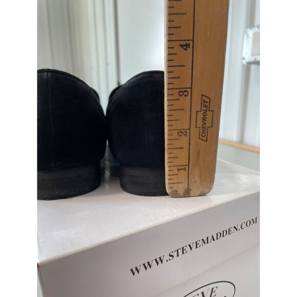 Steve Madden Loafers Size 7.5 Black Velvet Snake Rhinestone Embellished Slip On main image 7
